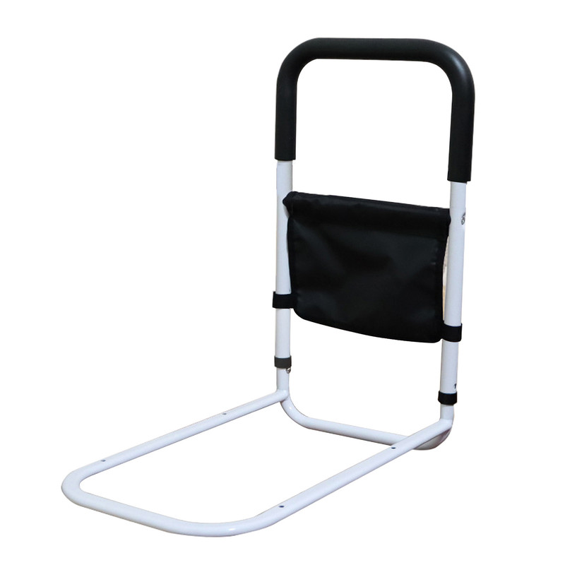 Fianao – Bettgriff – Bettgeländer – Höhenverstellbar – Mit Sensorleuchte Und Aufbewahrungstasche – Ideal Für Senioren, Schwangere Und Behinderte – Maße: 50 × 30 × 55 Cm – Weiß