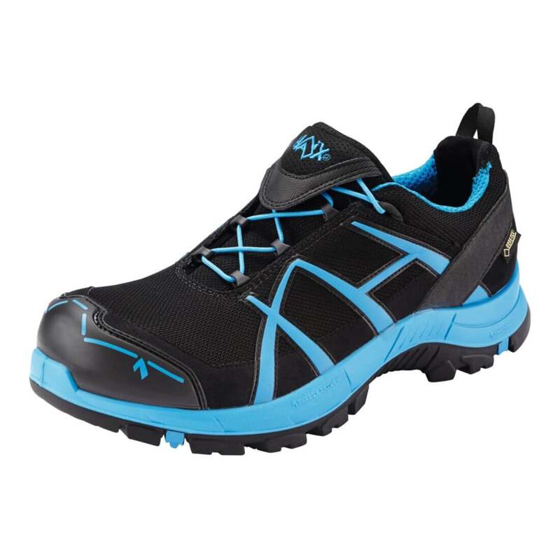 [neuwertig] B-ware Haix Halbschuh Black Eagle Safety 40.1 S3 Schwarz-blau Unisex Gr. 5 (38) 650g