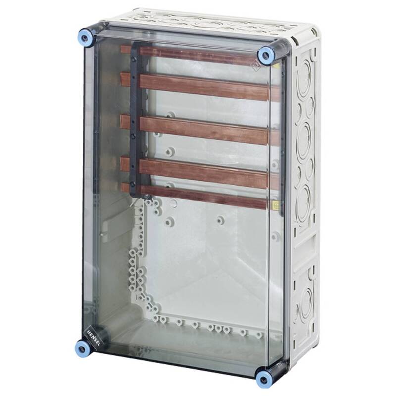 [neuwertig] B-ware Hensel Verteilerschrank Aufputz Grau 300x450mm Gehäuse Mit Sammelschienen 1 St.