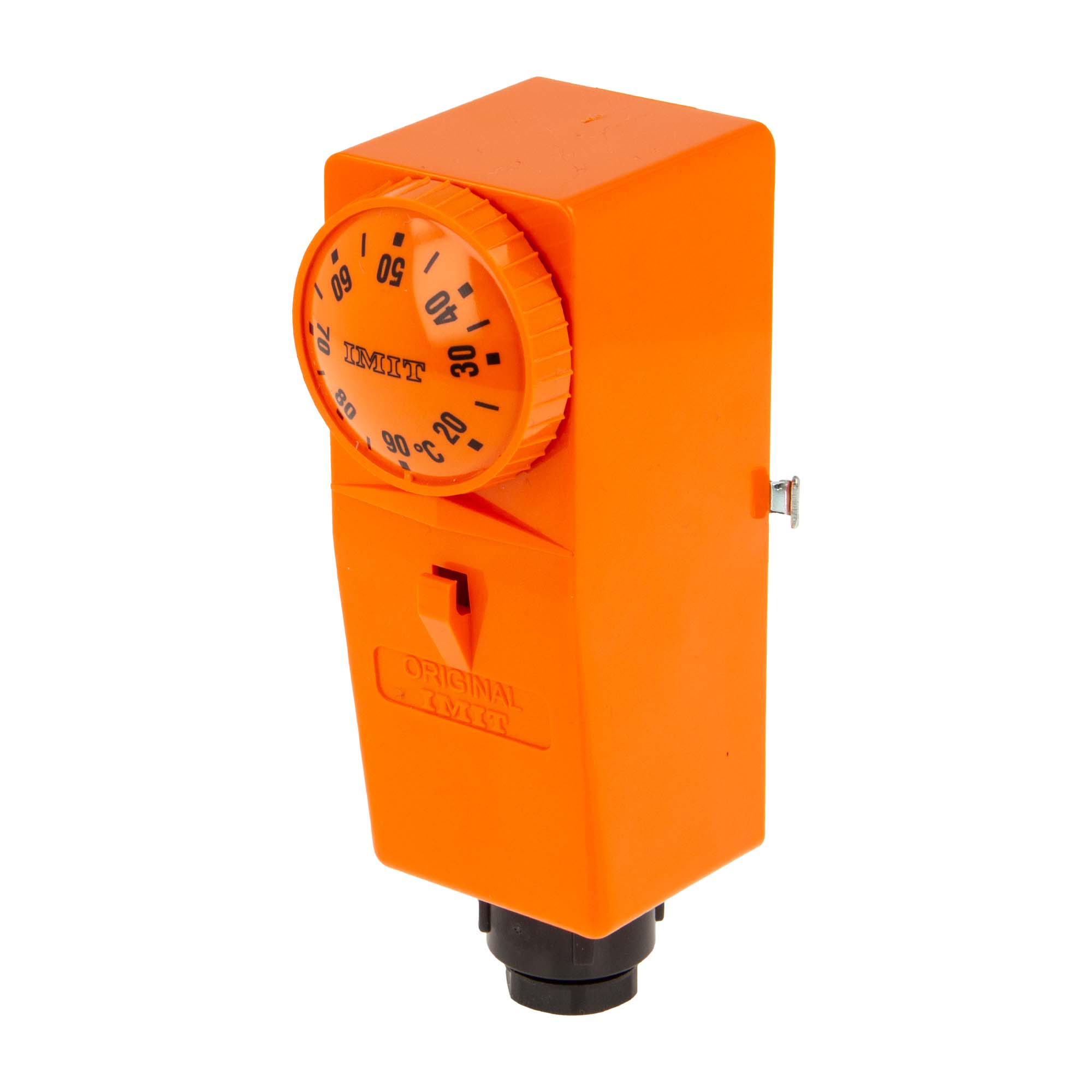 Imit Anlegethermostat Tce-brc/a Mit Außenliegender Einstellung +20 Bis +90°c, Mit Spannfeder Für Rohre Bis 2 Zoll (dn50)