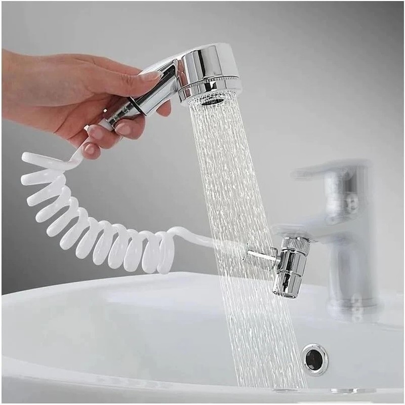 Cilvani Duschset Für Waschbecken Mit Wasserumsteller Und 150 Cm Flexiblem Schlauch