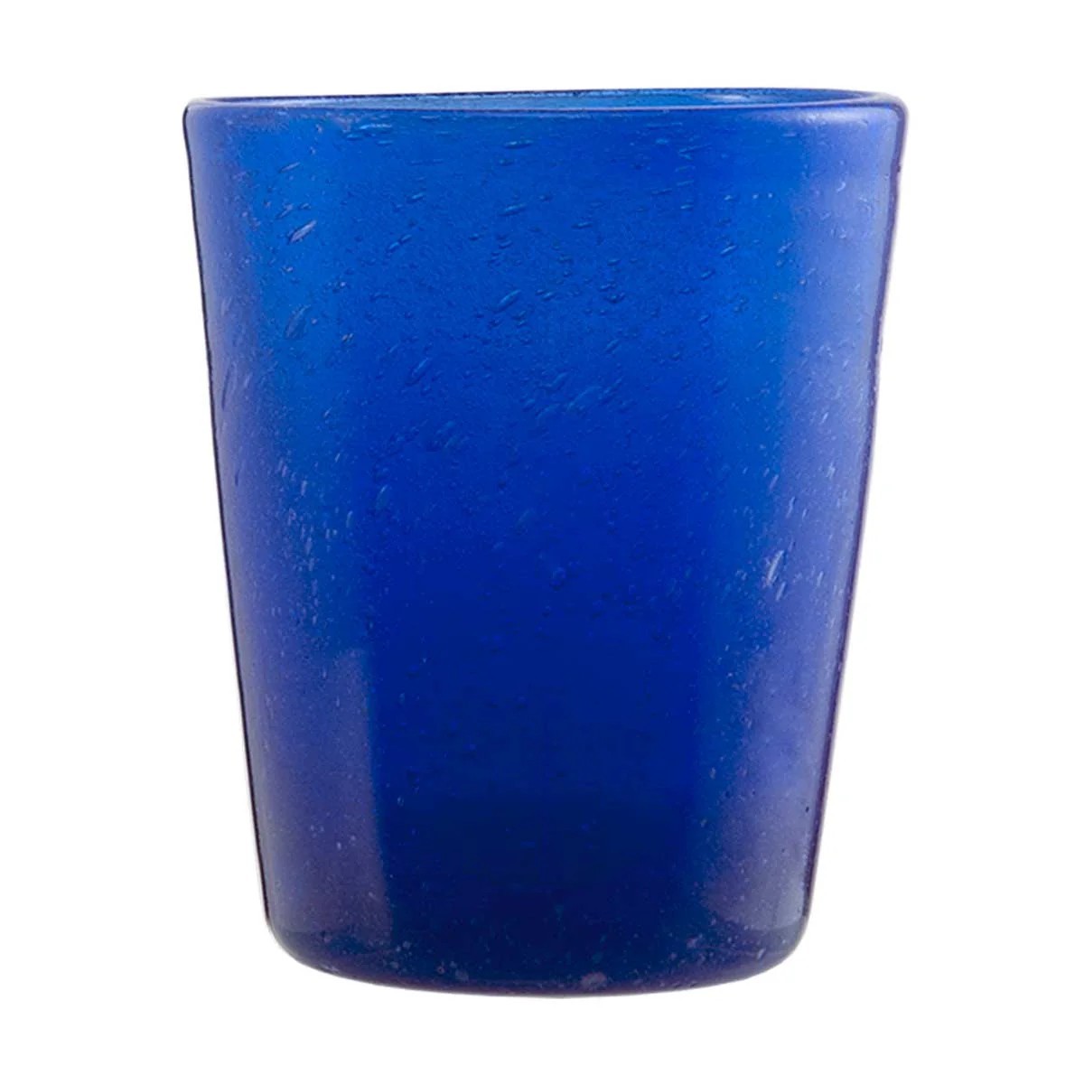 Blauer Tumbler Aus Handgefertigtem Glas 7,8 Cm X 10 Cm 0,25 L