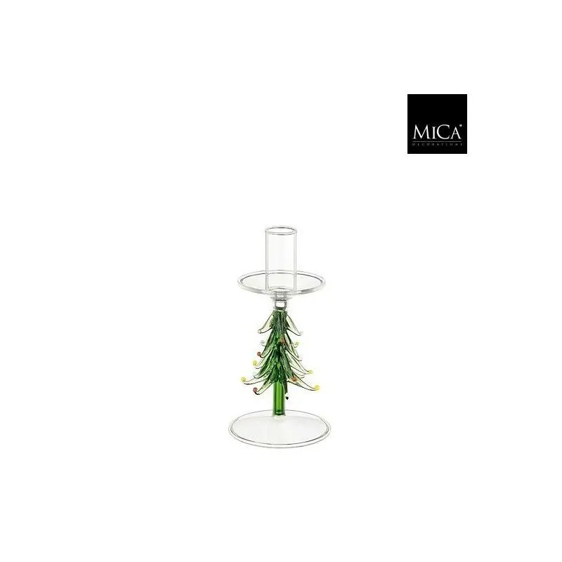 Grüner Weihnachtsbaum-teelichthalter Ø9 × H17 Cm