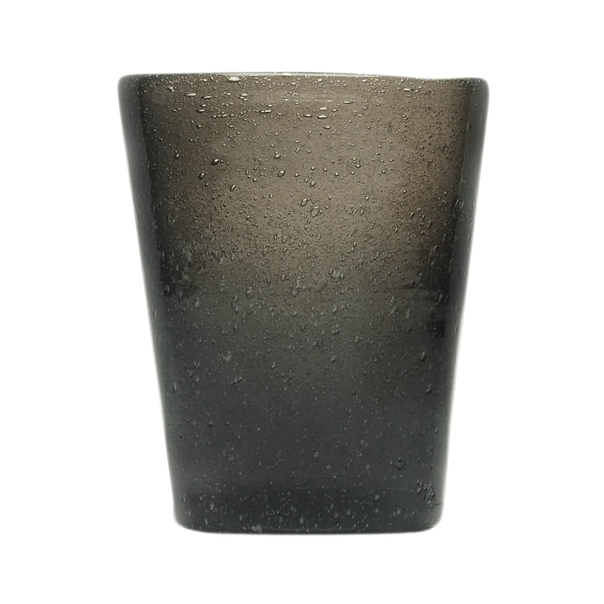 Schwarzer Transparenter Tumbler Aus Handgefertigtem Glas 7,8 Cm X 10 Cm 0,25 L