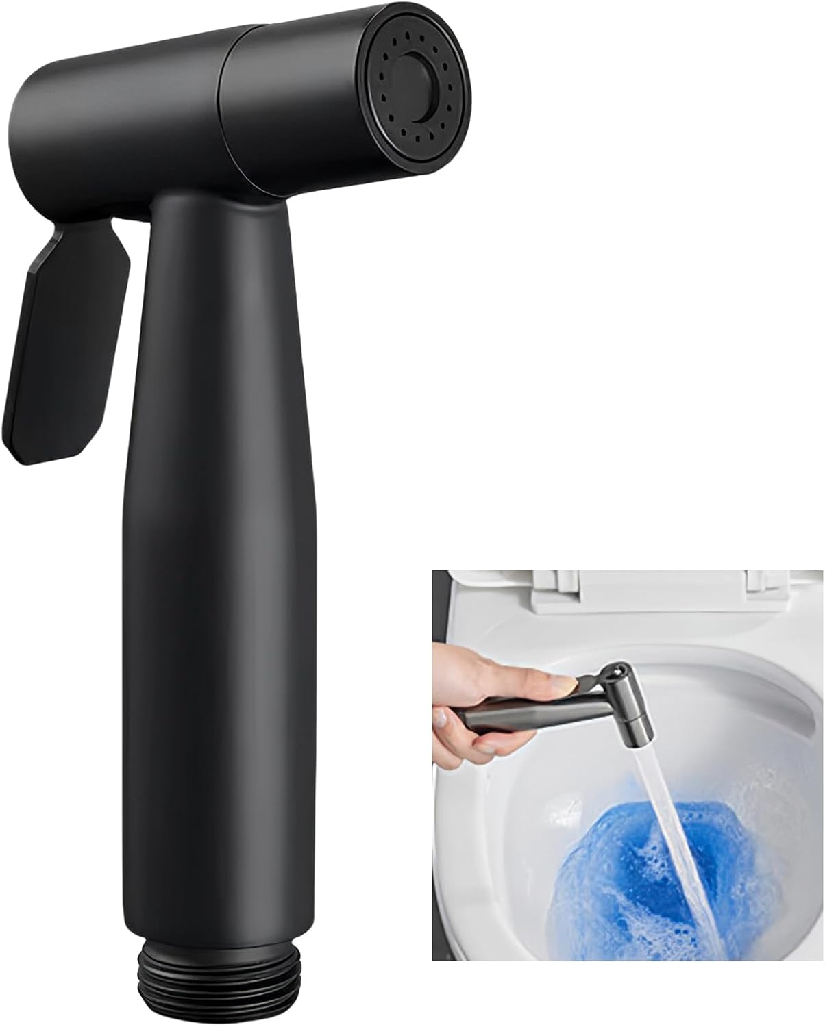 Handbrause Für Toilette, Edelstahlarmatur, Standard-g1/2-sprühkopf, Wassersparender Sprühkopf Für Toilettenreinigung Und Persönliche Hygiene, Schwarz