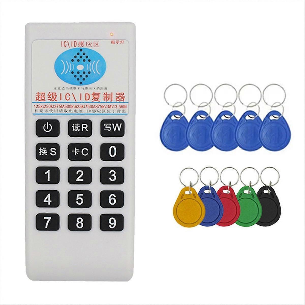 Rfid-nfc-ic-kartenleser Und -schreiber + 5xuid/t5577-schlüsselanhänger 125 Khz–13,56 Mhz Duplikator Rfid-smartcard-lesegerät