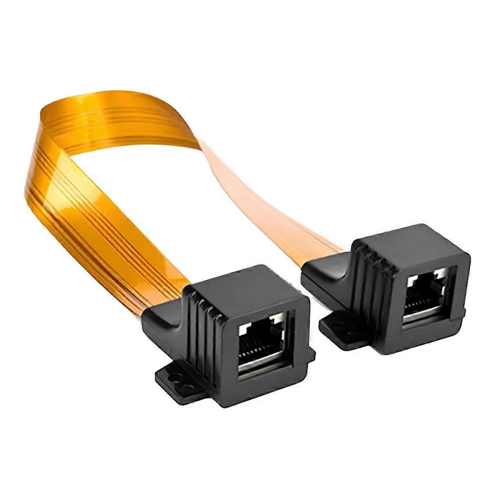 Flaches Cat6/cat5-rj45-buchse-f-stecker-netzwerkkabel, 30 Cm, Für Haus-/autofenster-/türdurchführung