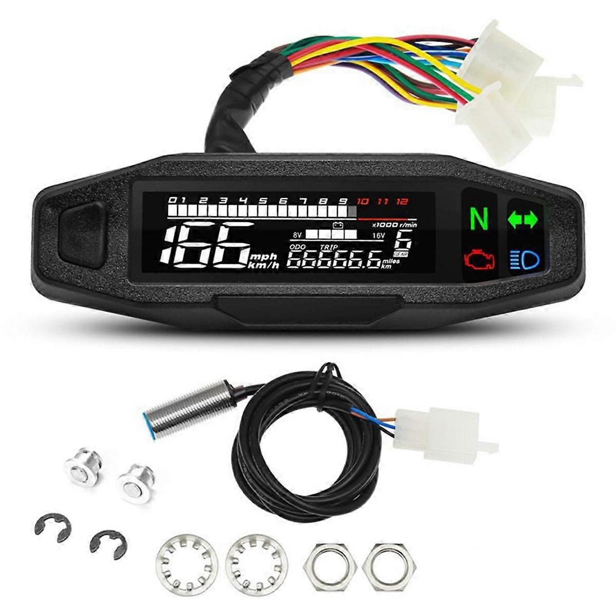 Motorrad-tachometer, Öldruckanzeige, Drehzahlmesser, Universelle Digitale Instrumente, Sofort-kombiinstrument, Blinker
