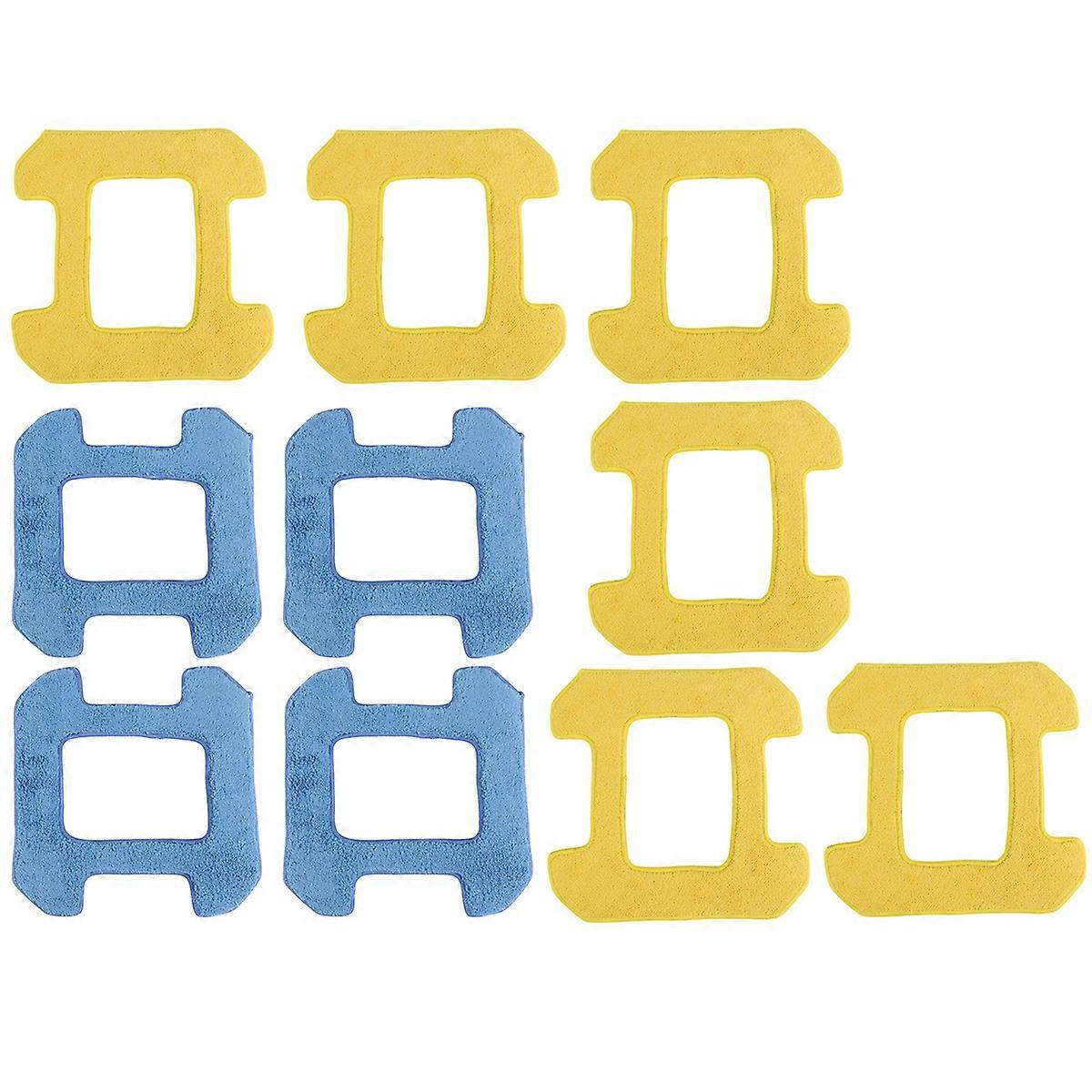 10 Stück Wischmopp-pads Für Fensterreinigungsroboter 298, Zubehör, Mikrofasertuch, Nassreinigung, Gelbblau