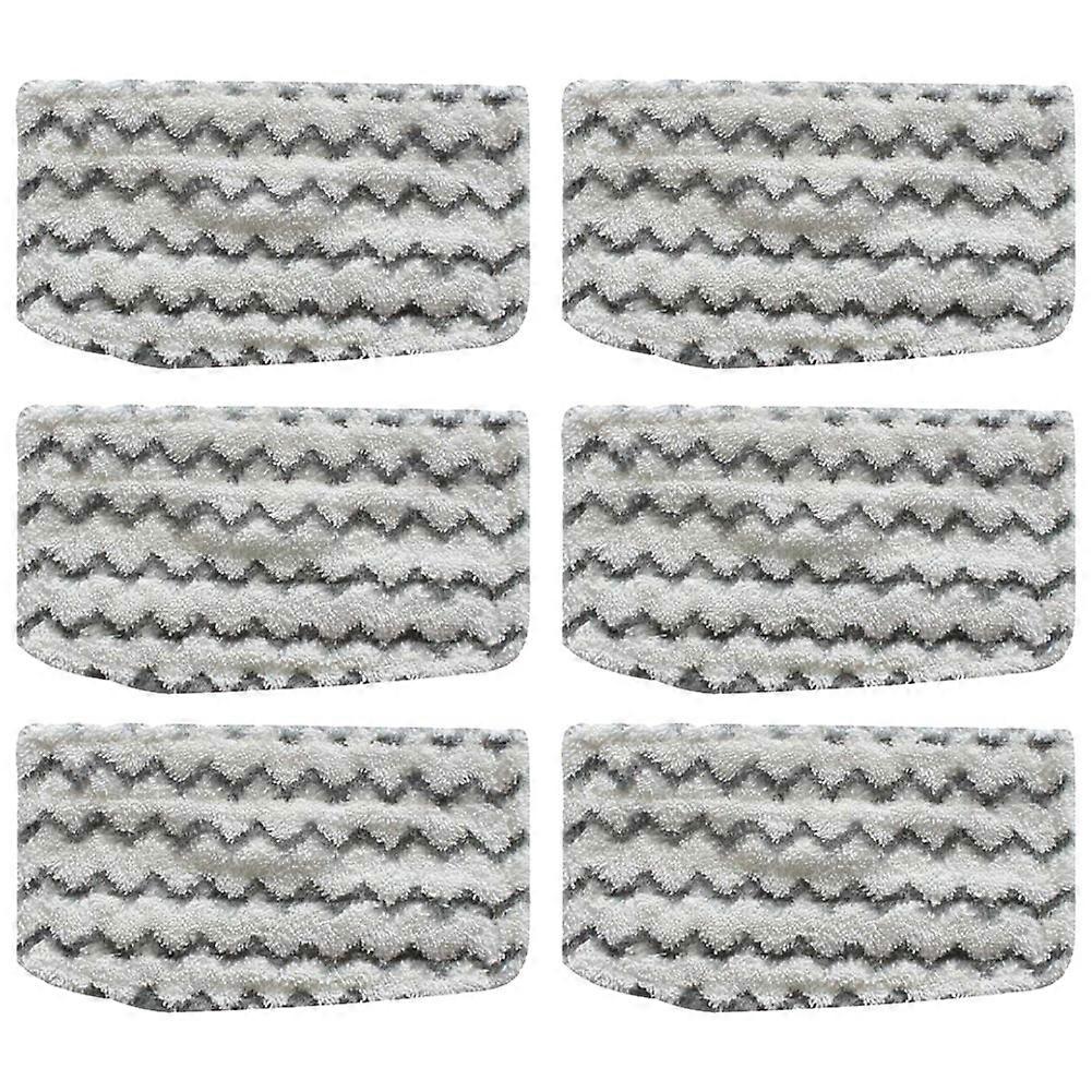 6-teiliges Set Dampfmopp-reinigungstücher, Waschbares Zubehör, Passend Für M11, D11, D01, M01, P2, Grau/weiß