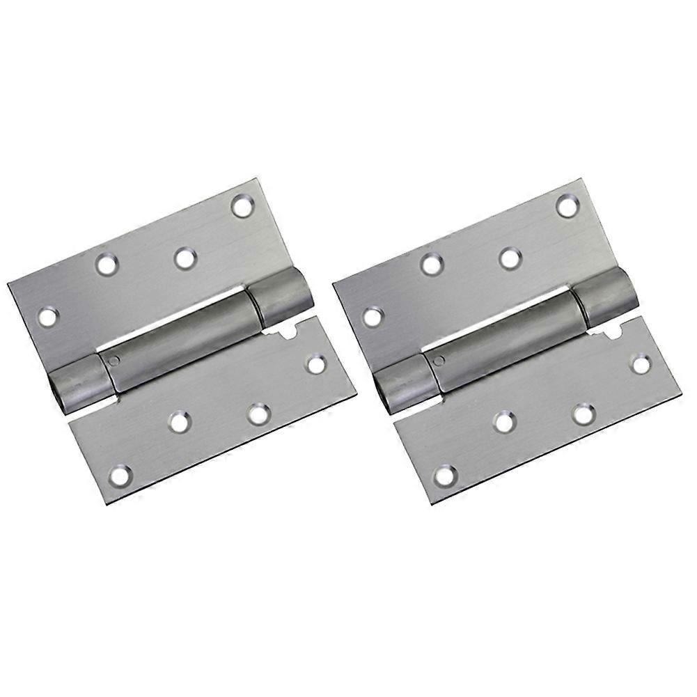 Selbstschließendes Türscharnier, 2er-pack, 10 Cm (4 Zoll) Hochbelastbar, Quadratisch, Edelstahl, Einlassfeder, Automatischer Türschließer