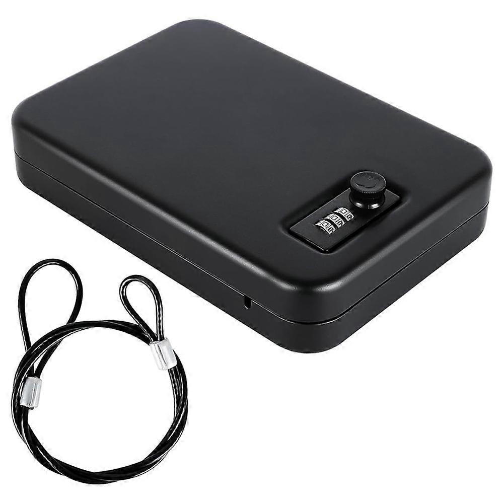 Pistolen-tresor, Robuster Stahl-pistolen-tresor, Kleiner Pistolen-tresor Mit Zahlenschloss, Tragbarer Reise-pistolen-tresor