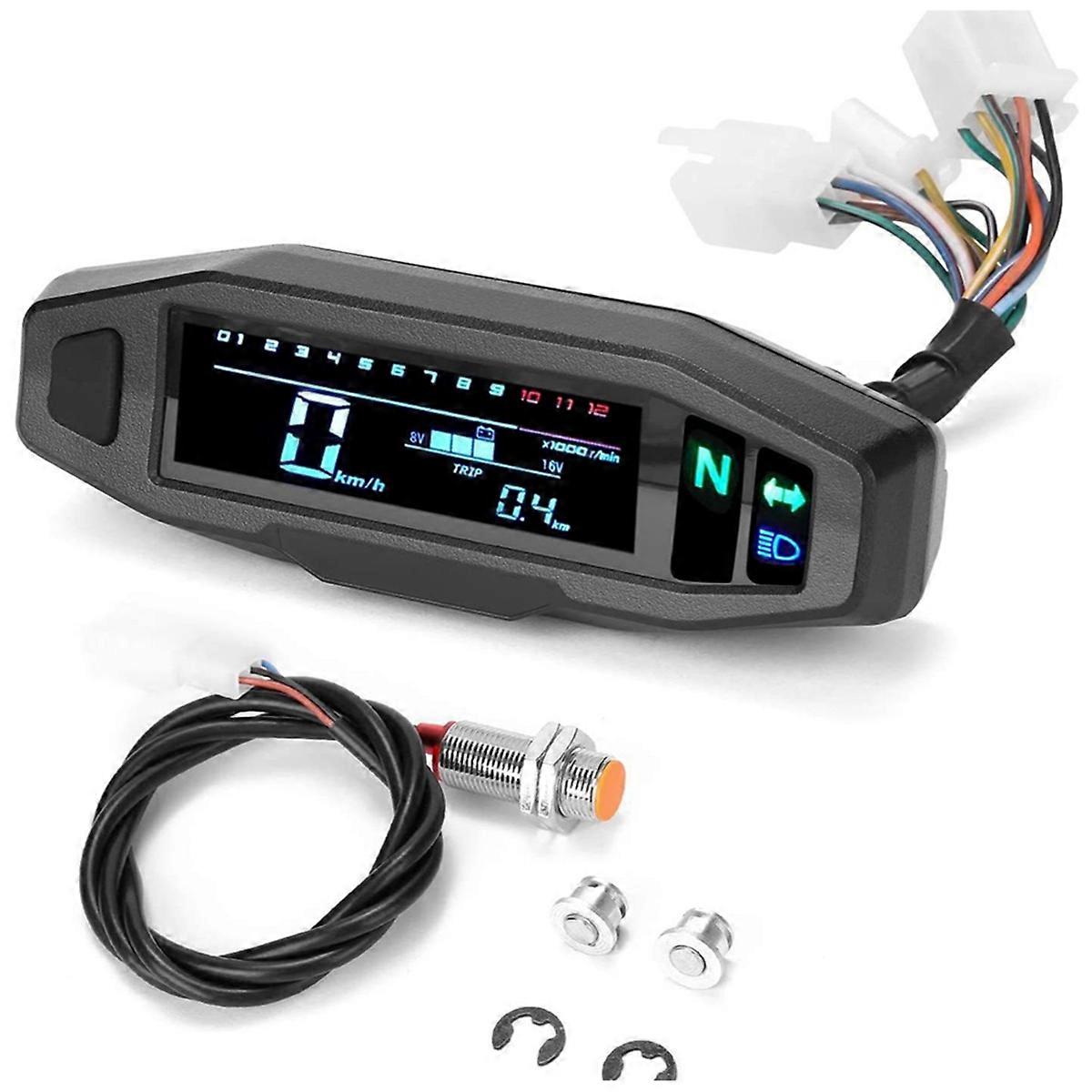Motorrad Mini Va Hd Lcd Tachometer Geschwindigkeitsmesser Hd Einstellbares Lcd