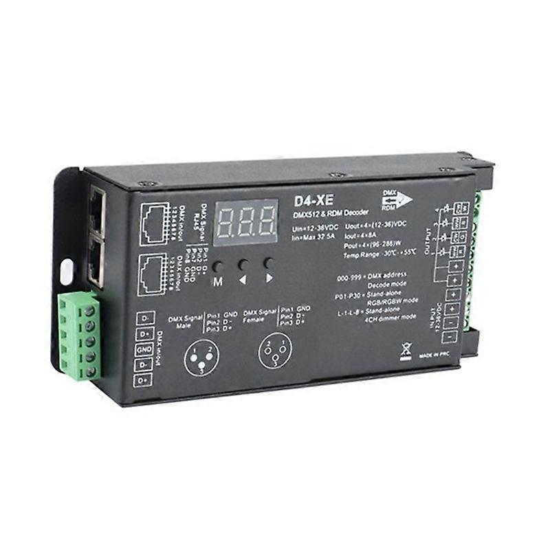 4-kanal D4-xe Decoder-controller Pwm Flimmerfreies Dimmen 12v-36v Digitalanzeige 2000hz 500hz Für Rgb L