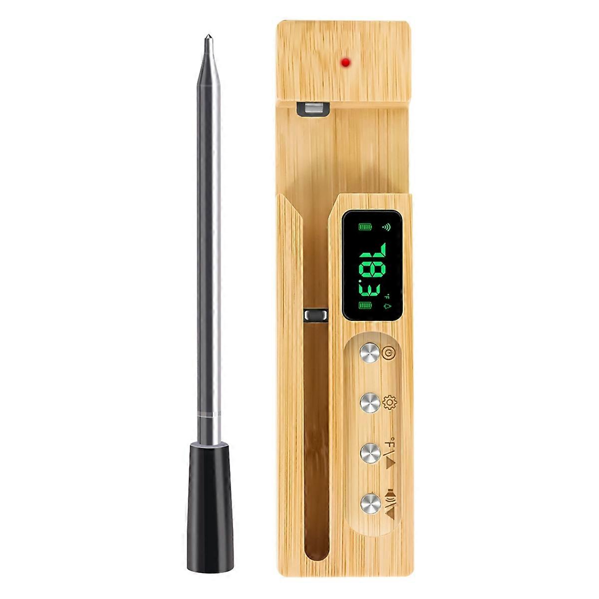 Kabelloses Fleischthermometer, Lebensmittelthermometer Mit Kabelloser Sonde, Digitales Kabelloses Fleischthermometer