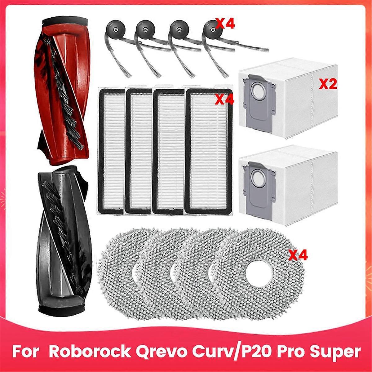 Ersatzteile Für Qrevo Curv/p20 Pro Super Staubsauger: Hauptbürste, Seitenbürste, Hepa-filter, Wischtuch