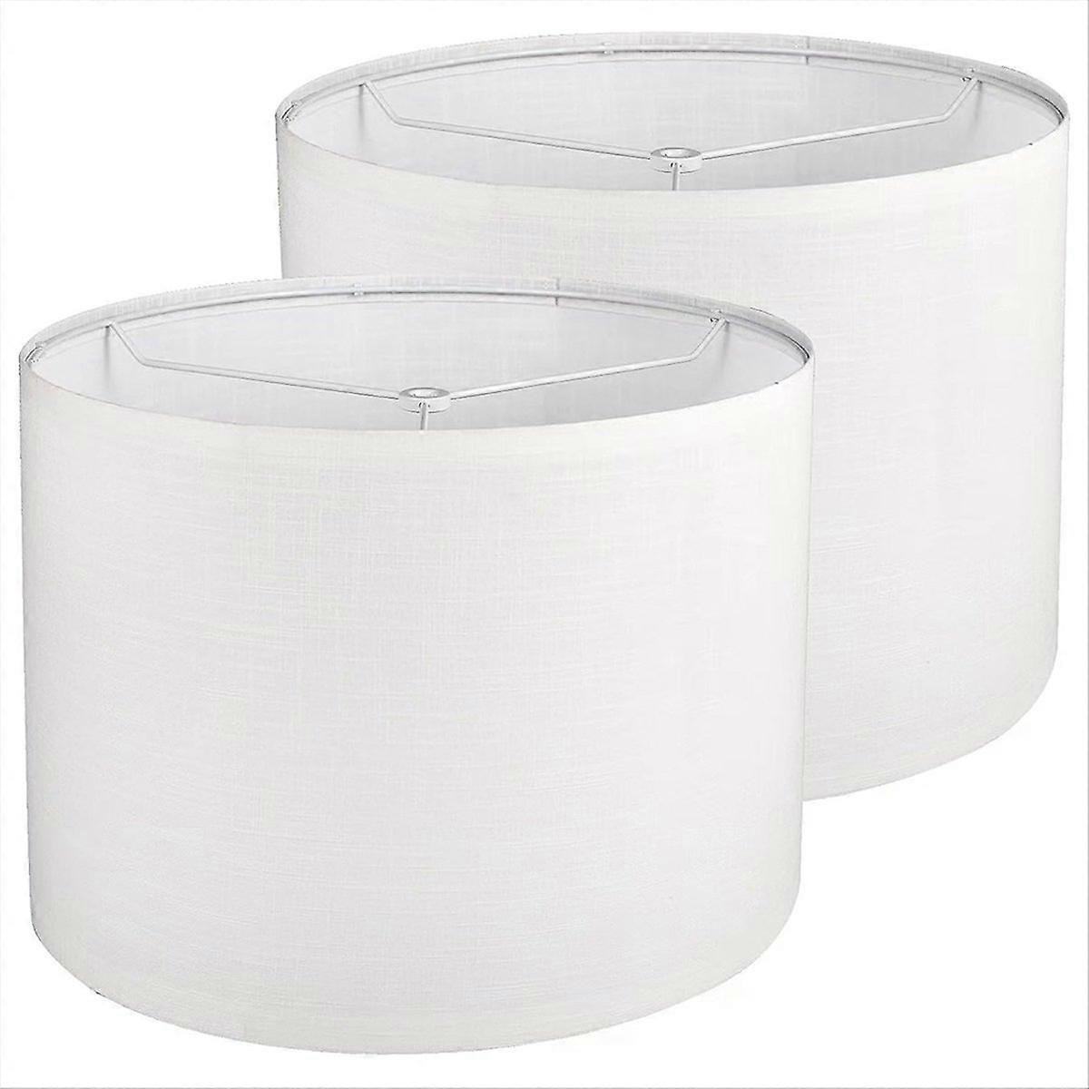 2er-pack D-lampenschirme, Lampenschirme Für Tisch- Und Stehlampen, Weiße Lampenschirme, Einfache Montage, Austausch