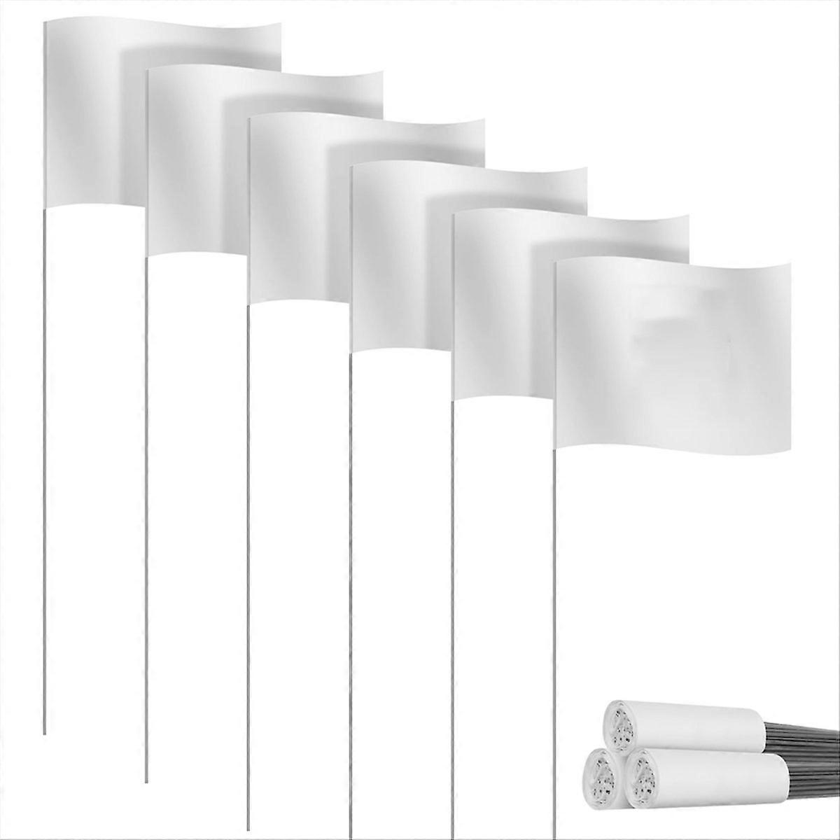 Markierungsfahnen Für Rasenflächen, 30er-pack, Kleine Pvc-fahnen, Rasenmarkierungsfahnen, Gartenfahnen, Weiß