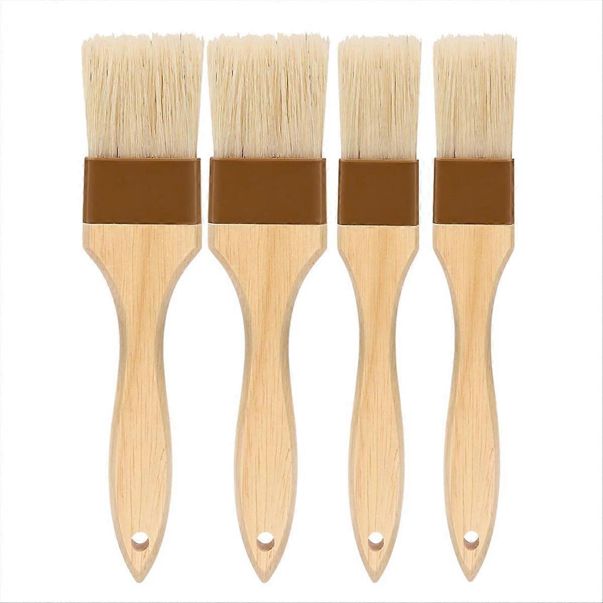 Backpinsel, Bratpinsel, Grillpinsel Mit Borsten Für Öl Und Soße, Lebensmittelpinsel Mit Holzgriff