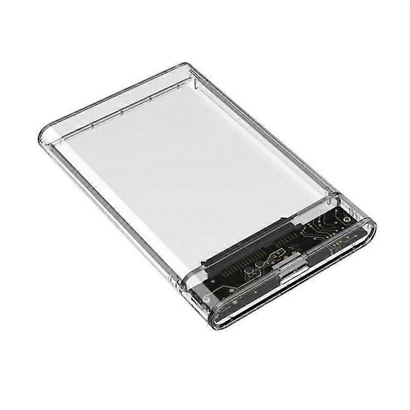 Hdd-gehäuse Für 2,5-zoll-festplatten (sata Auf Usb 3.0 Typ-c 3.1), Transparent, Weiß