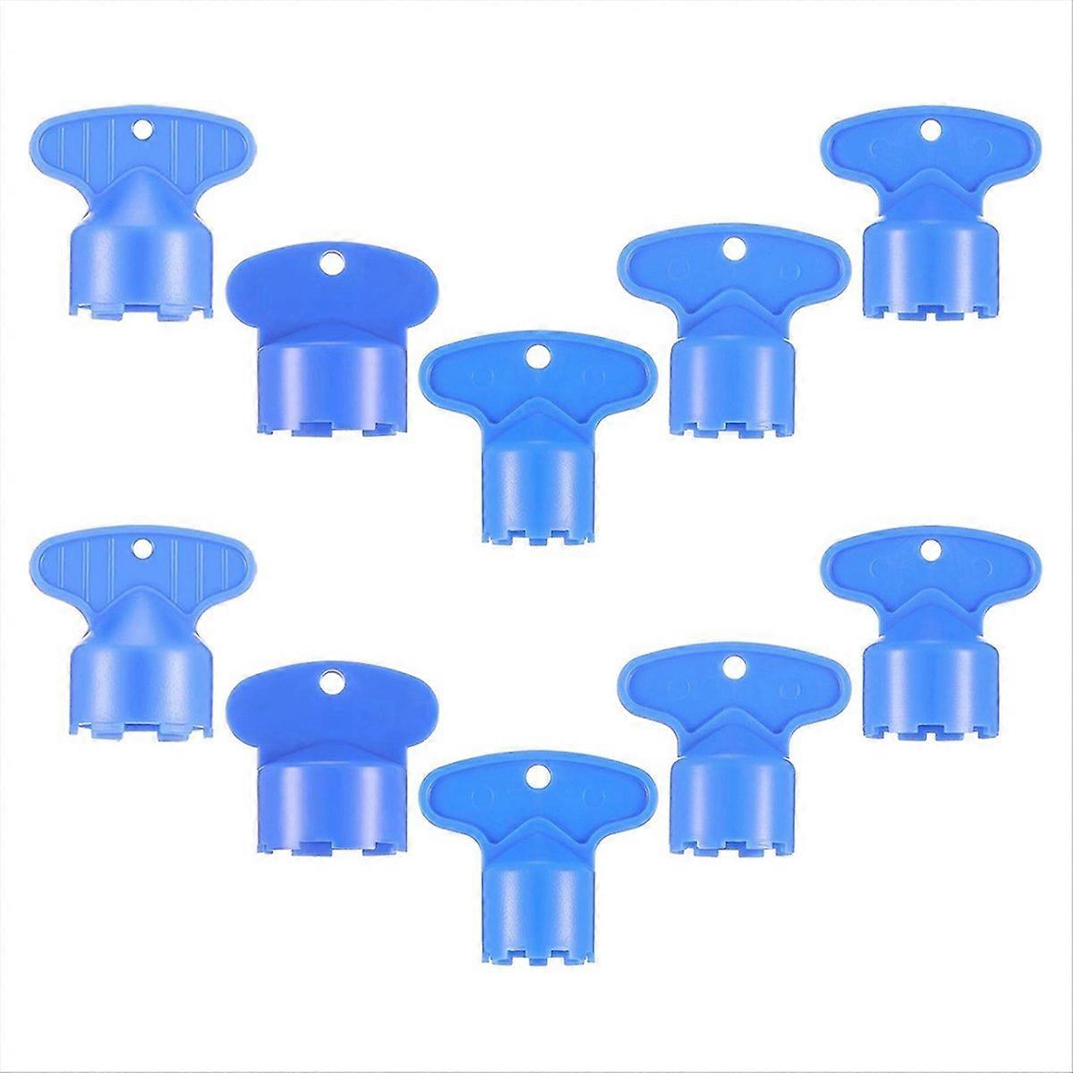 10-teiliges Set Blauer Entlüftungsschlüssel Für Wasserhähne In 5 Größen (16,5, 18,5, 21,5, 22,5, 24 Mm).