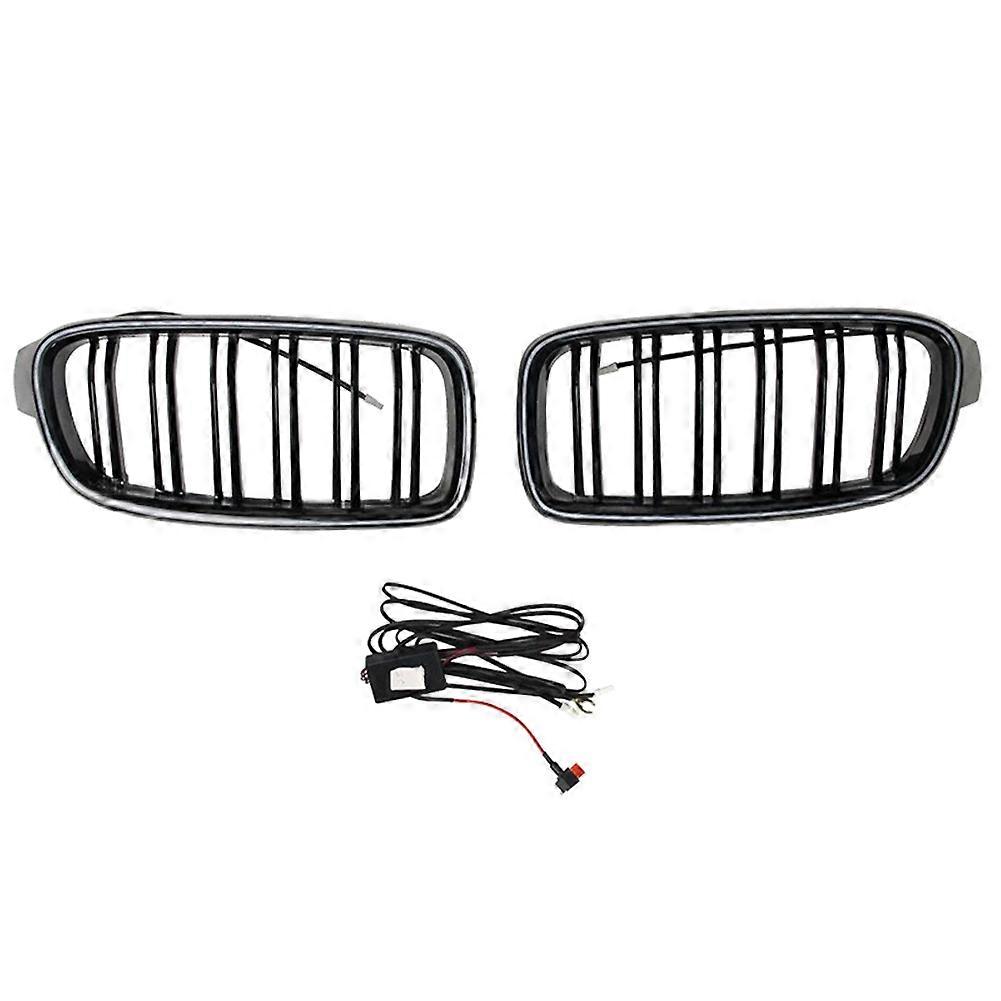 Leuchtender Frontgrill (niere) Für Bmw 3er F30 F31 320li 325i 328i 335i (2013–2019) Mit Led-beleuchtung, Renngrill, Glänzend Schwarz