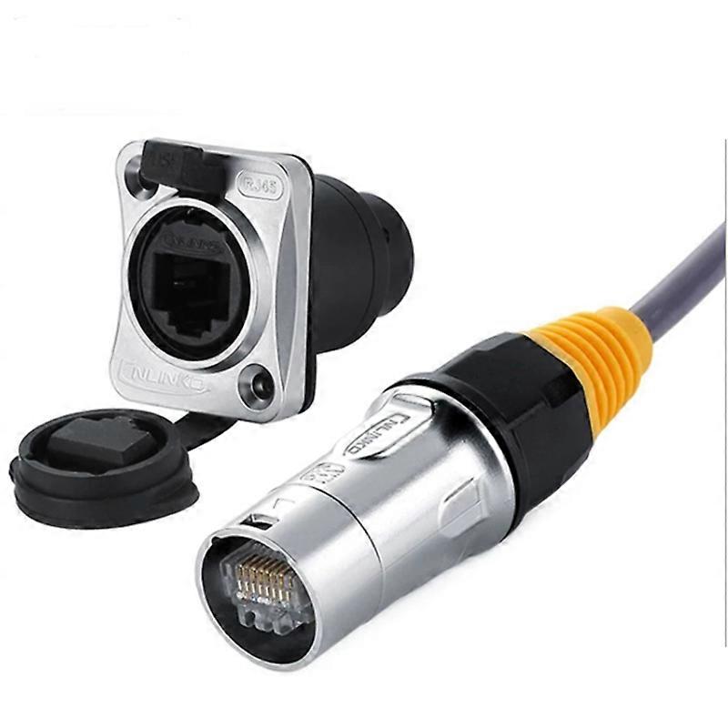 Ip67-wasserdichte Netzwerk-rj45-steckverbinder / Wasserdichter Ethernet-rj45-stecker + Wasserdichte Buchse Für Outdoor-ethernet