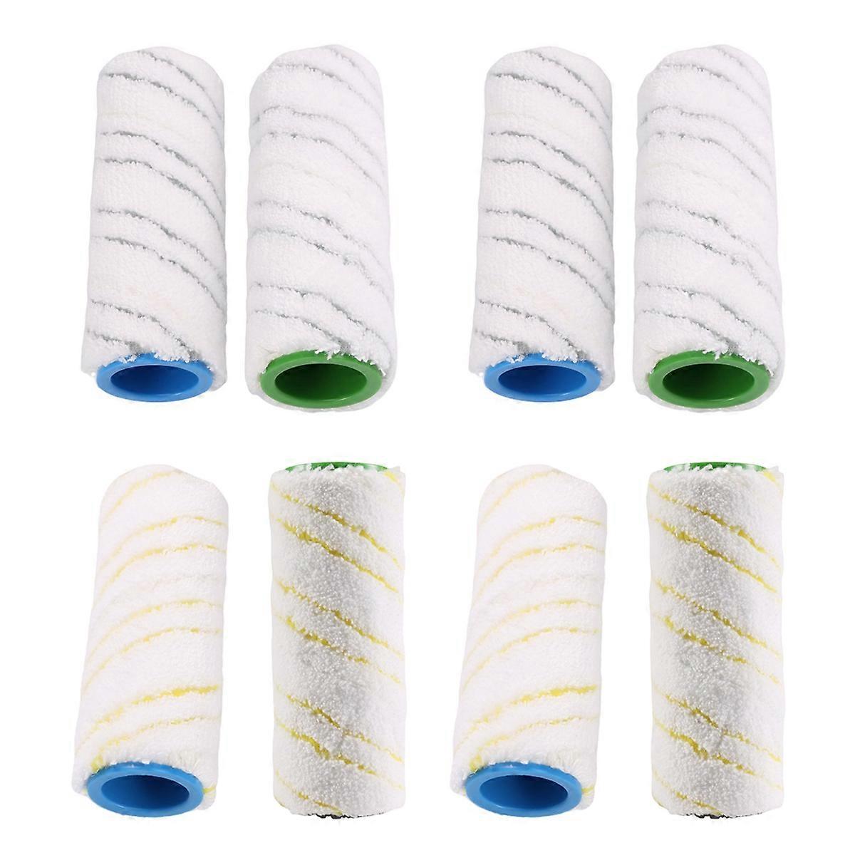 8-teiliges Rollenset Für Elektrische Bodenreiniger Fc7, Fc5, Fc3 Und Fc3d (2.055-007.0 / 2.055-006.0), Grau/gelb