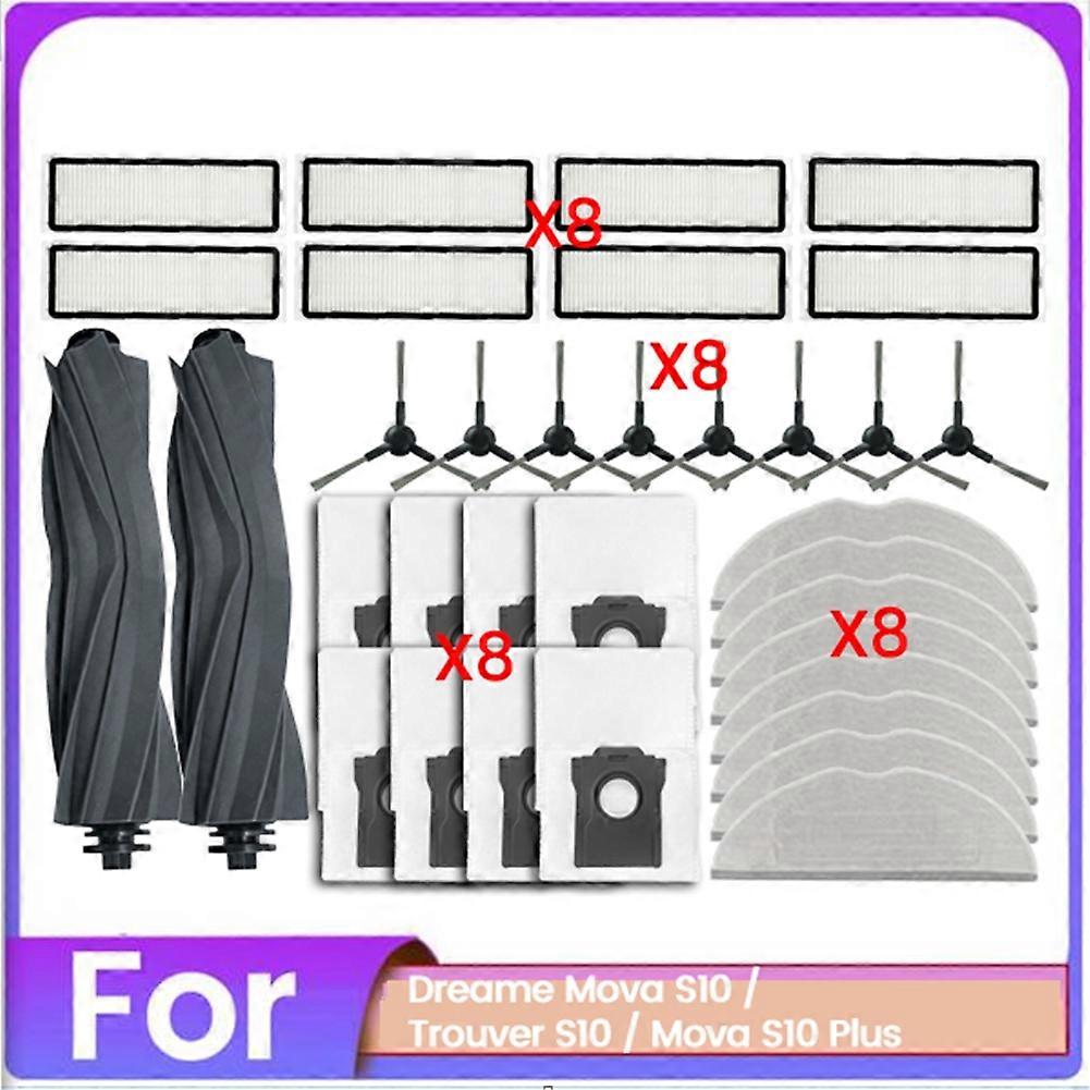 34-teiliges Set Mit Bürste, Staubbeutel, Filter Und Wischtuch Für Staubsauger S10 Trouver, S10 Und S10 Plus – Ersatzteile