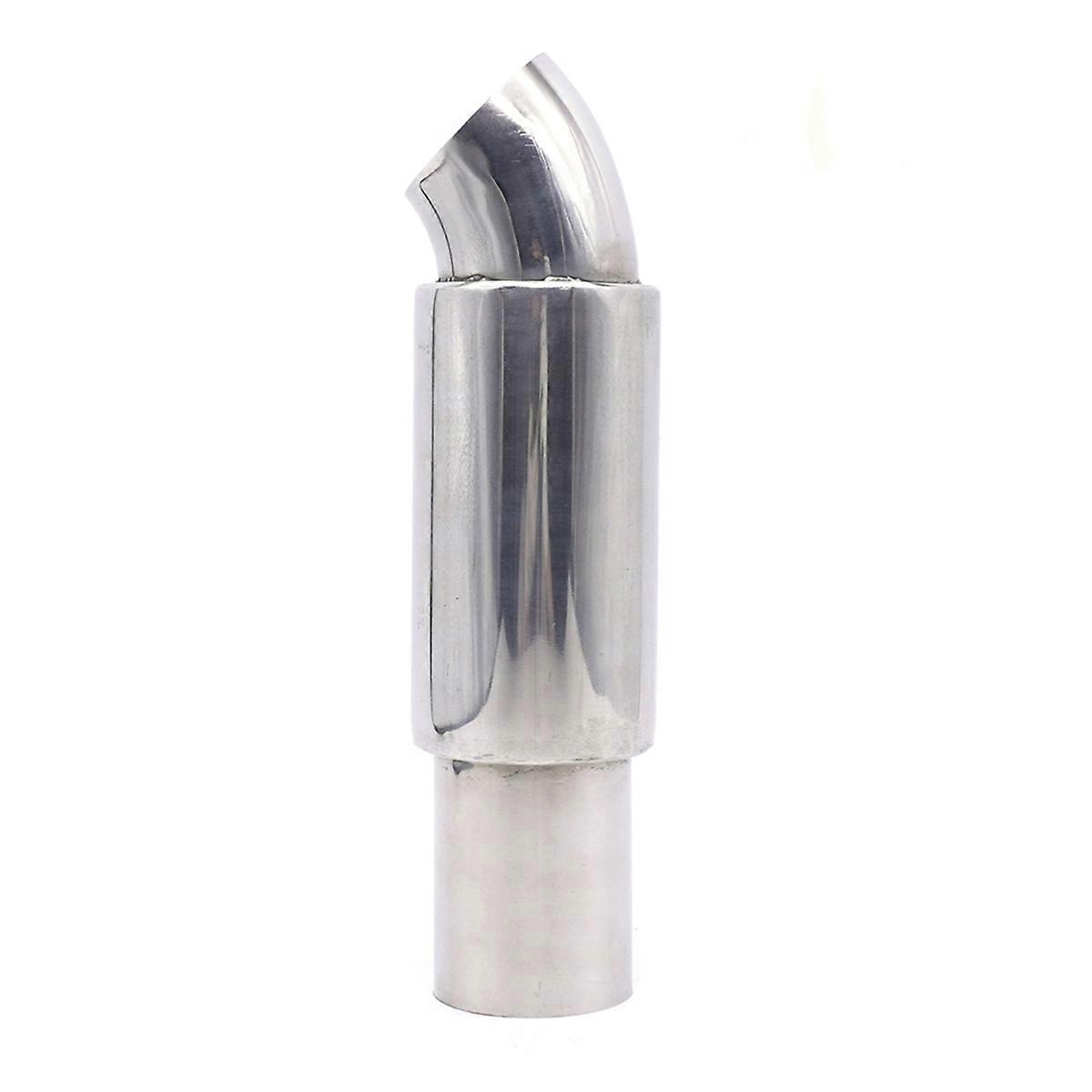51-mm-auspuffendrohr Mit Variabler Blende, Silberfarbener Edelstahl, Für Autozubehör, Univers