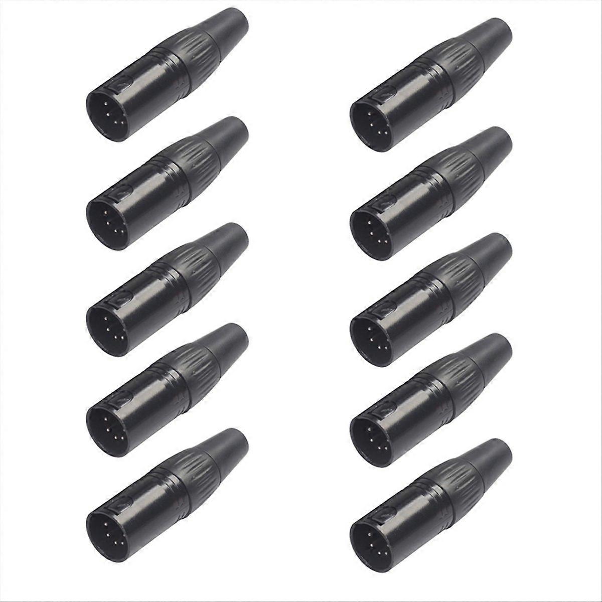 10 Stück 5-polige Xlr-stecker Zum Selberlöten Verschiedener Audiokabel, Mikrofonkabel, Xlr-stecker (5-polig)