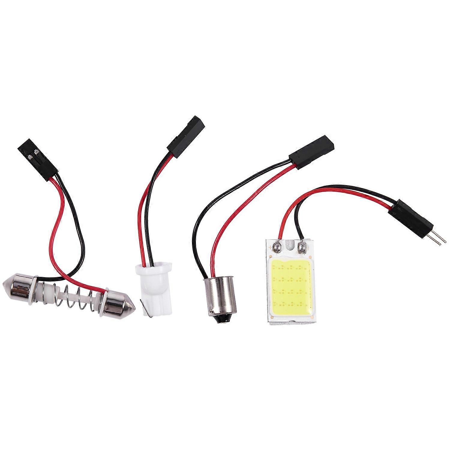 Auto Super Bright White 18 Cob Led-lampenpanel + T10-sockeladapter (siehe Abbildung)