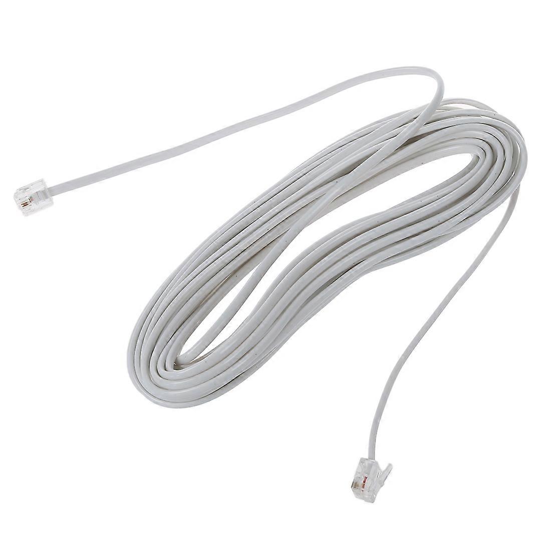 9 M (30 Ft) Rj11 6p2c Modulares Telefonkabel, Weiß