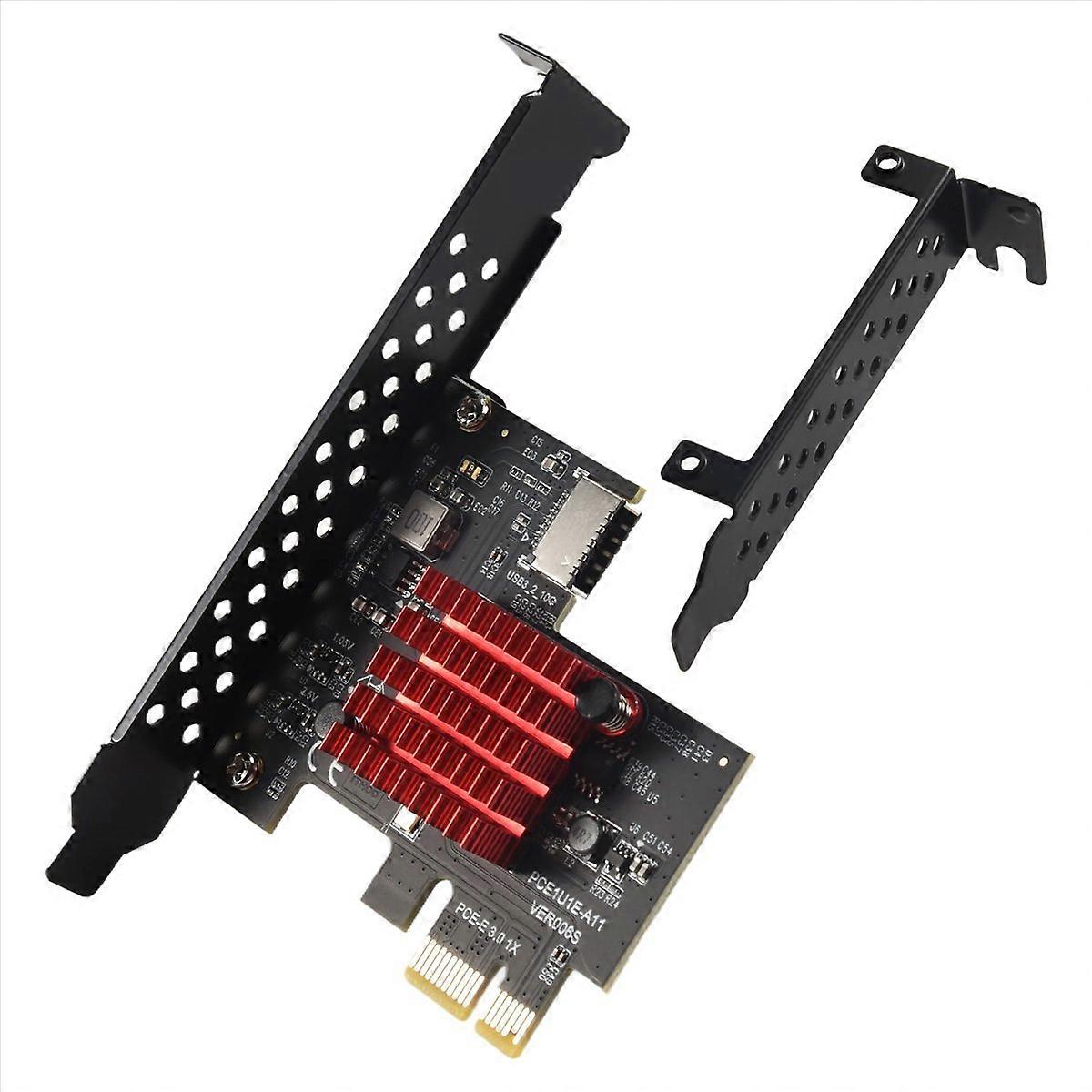 Pcie Usb 3.1 Gen2 Typ-e Erweiterungskarte, 10 Gbit/s Pci Express 3.0 1x Auf 20-pin Frontpanel Typ-c Anschluss, Schwarz/rot