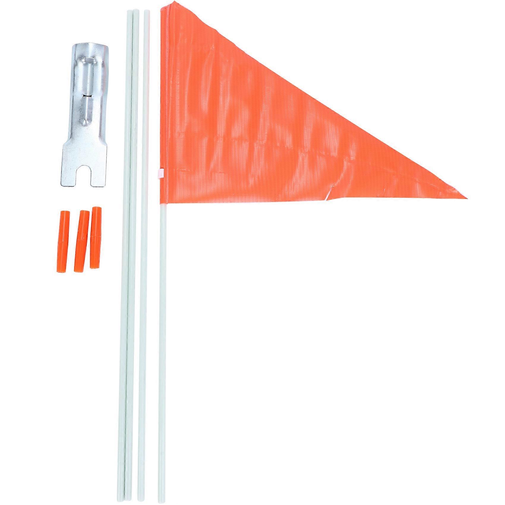 Sicherheitsflagge Mit Stange, 1,8 M Lange, Verstellbare, Gut Sichtbare Fahrradflagge, Leuchtend Orange-rot, Wasserdicht