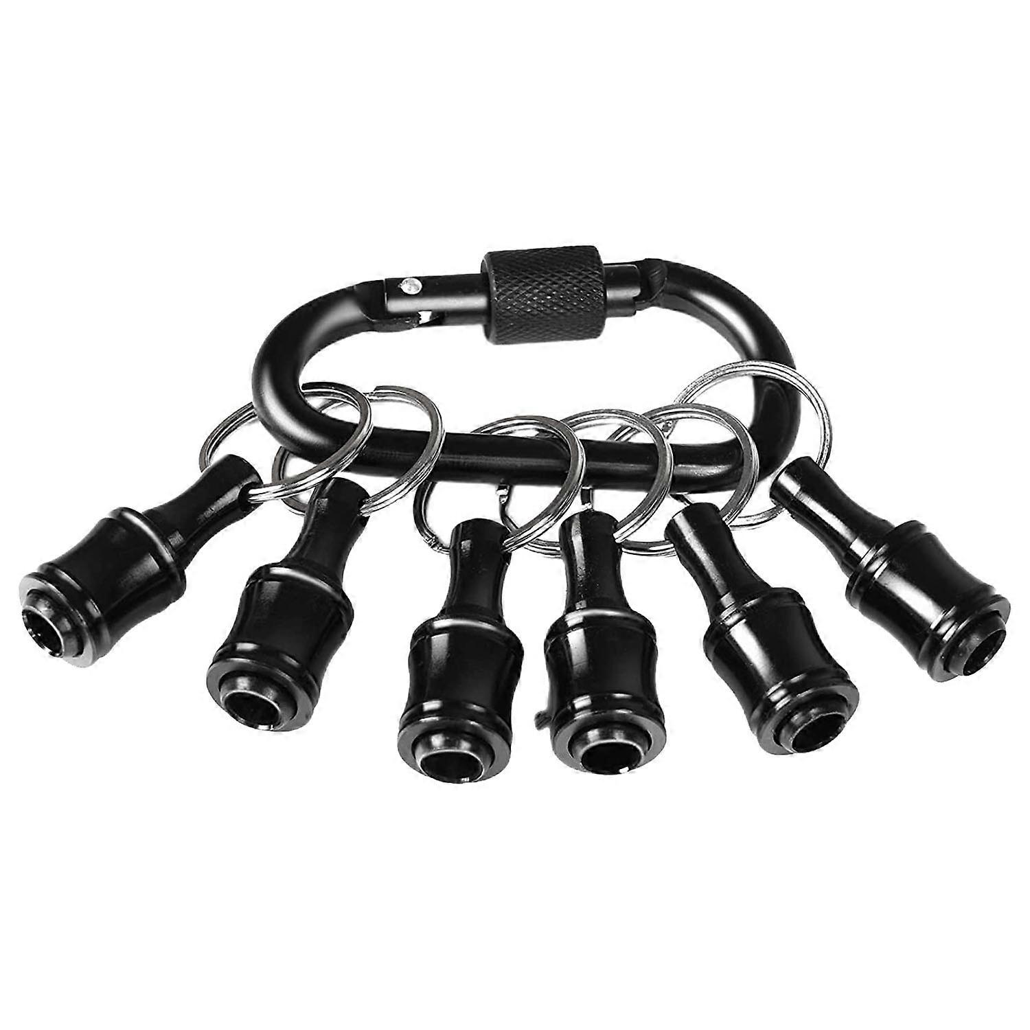 Bithalter 1/4 Zoll Sechskant-schraubendreher-bits, Verlängerungsstange, Schlüsselanhänger, Schraubenadapter, Bohrer, Bohrerbithalter, Schwarz