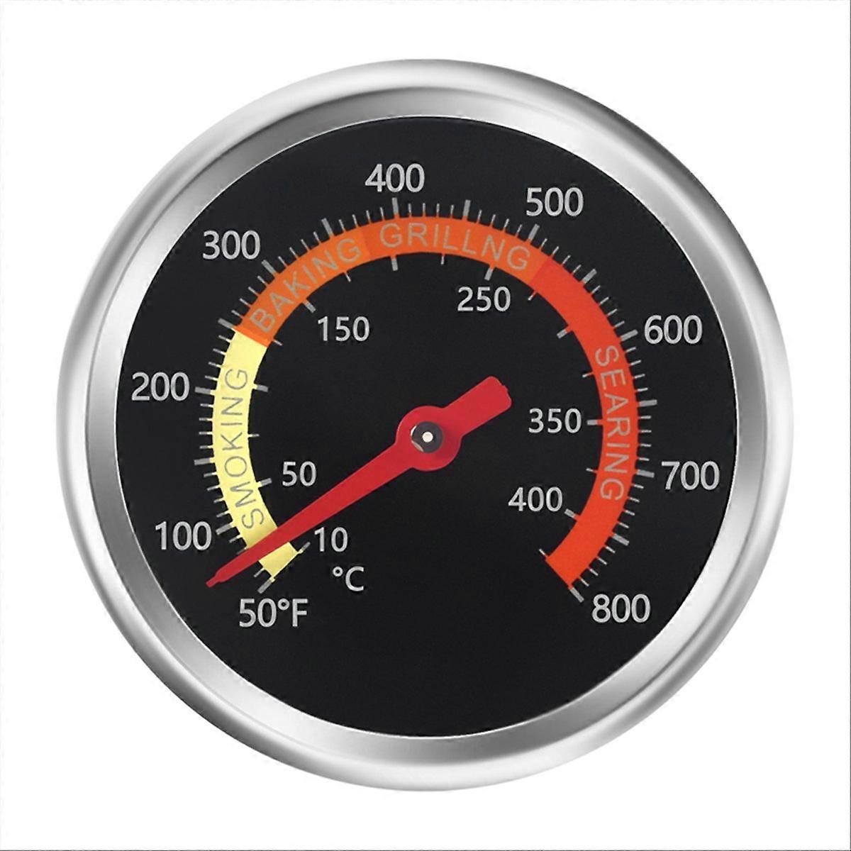 Grillthermometer, Smoker-temperaturanzeige, Holzkohlegrill-thermometer, Smoker-thermometer, Hitzeanzeige Für Schwarz/silber