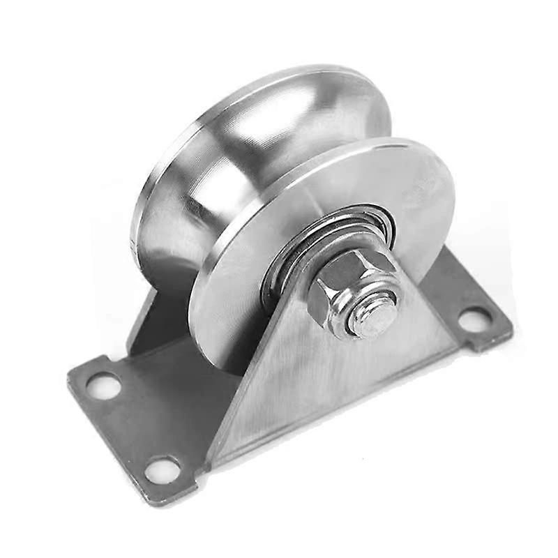 2-zoll-schiebetürrollen Aus Edelstahl 304, U-nut-rollen, Hochleistungsrollen, Leichtgängig, Doppelt, Silberfarben