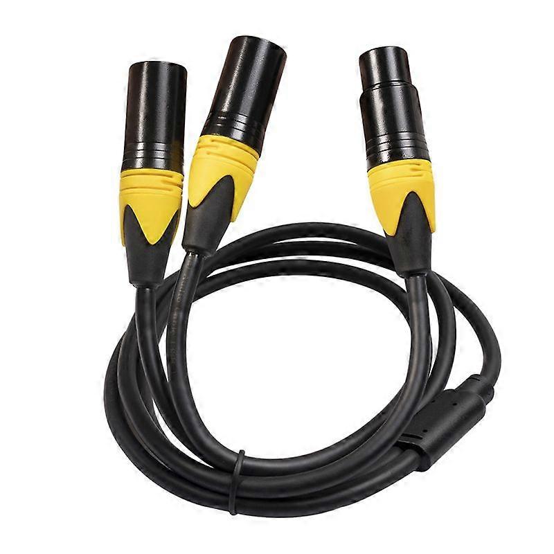 Xlr-splitterkabel, 3-polige Xlr-buchse Auf Zwei Xlr-stecker, Y-kabel, Symmetrisches Mikrofon-splitterkabel, Schwarz/gelb