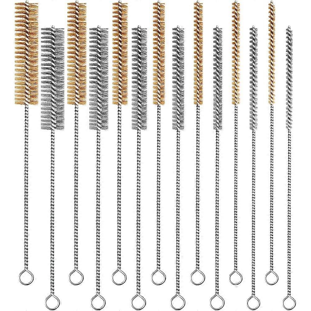 14-teiliges Set Aus Messingdrahtbürsten, Edelstahlrohrbürsten, 12-zoll-runddrahtbürsten-set, Bohrungsbürste Mit Metallborsten Zur Reinigung