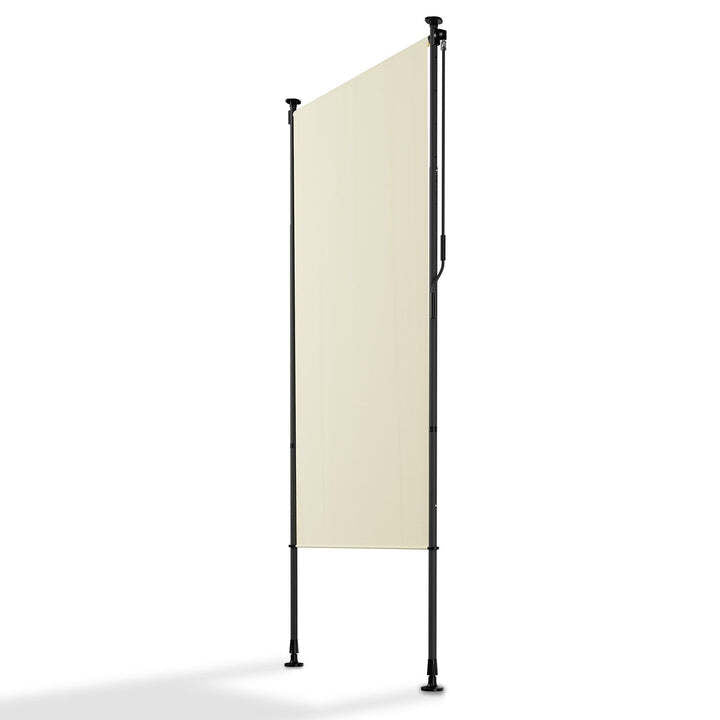 [gebraucht] B-ware Senkrechtmarkise Barbados 100x310 Cm Sichtschutz Beige Uv-beständig Verstellbar