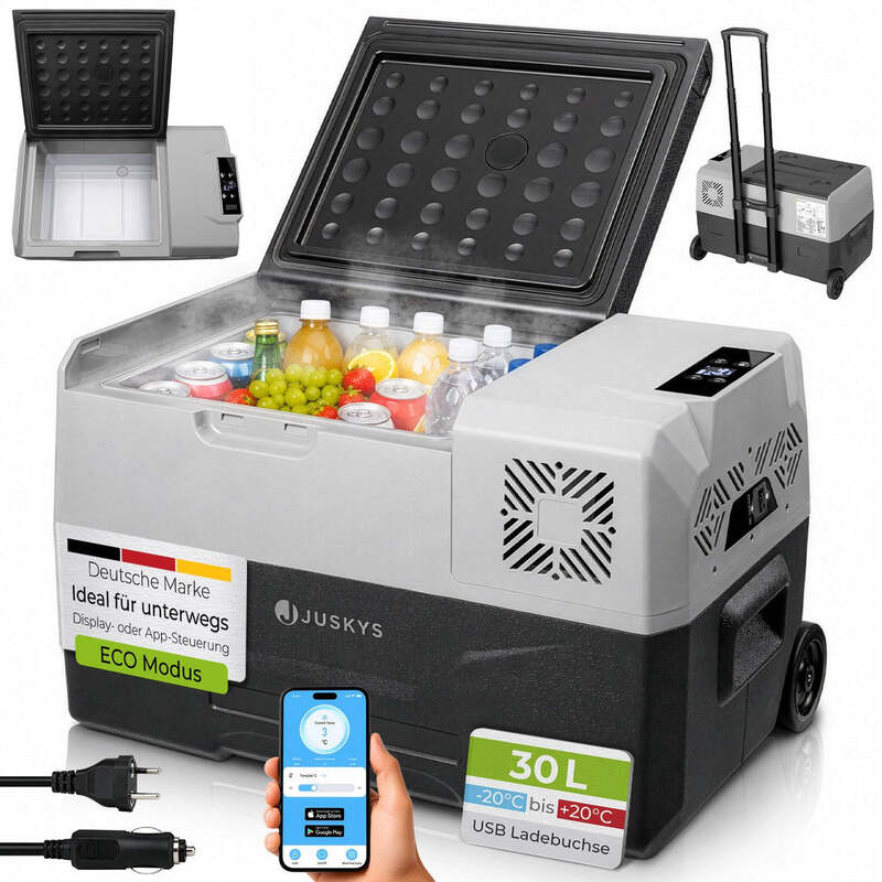 [neuwertig] B-ware Kühlbox Kompressor Yukon 30 L Campingbox App-steuerung Usb Grau 12/24/230v