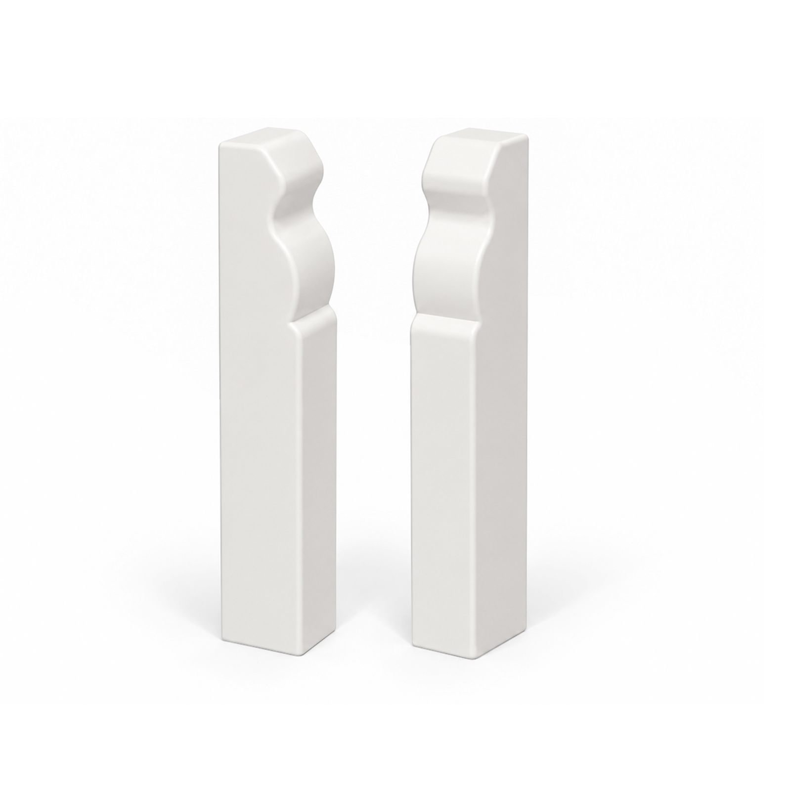 Kgm Endstücke Hamburger Leiste Weiß 19 X 80 Mm Ral9010 2 Stück