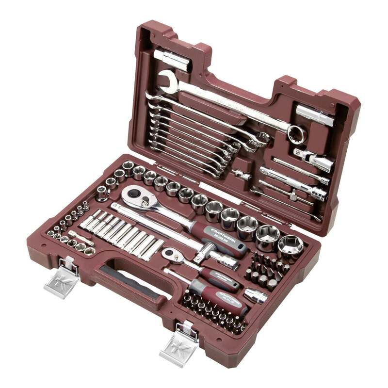 [gebraucht] B-ware Kraftwerk Steckschlüssel Werkzeugset 93-teilig 1/4" Und 1/2" Werkstatt Koffer