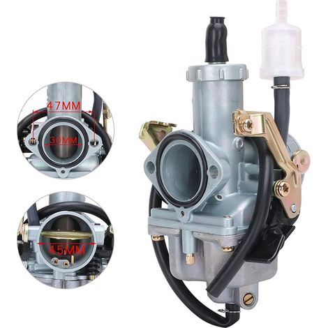 Carburateur Moto, Carburateur 30mm Pz30 Pour Pit Bike Dirt Bike Go Karts Atv Quad Motos Avec Moteur Cg 4 Temps 200cc 250cc