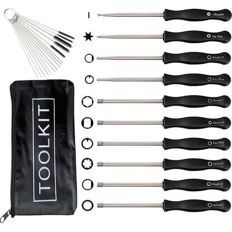 Vergaser-einstellschraubendreher, 10-teiliges Set Mit Bürste, Universelles Werkzeug-kit Zur Motor- Und Gartenpflege Für Motorrad Und Geräte.