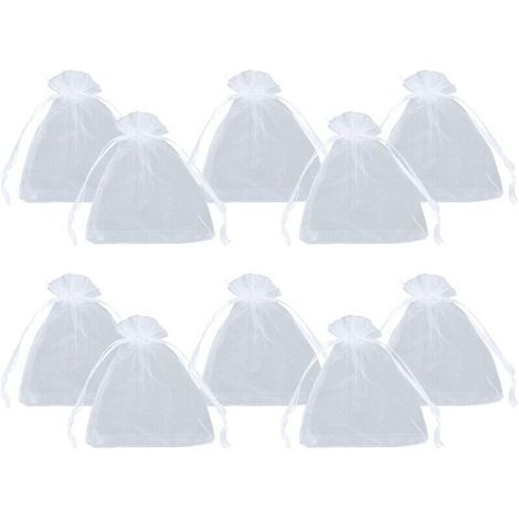 Weiße Organza-beutel 10 × 12 Cm Mit Kordelzug – Set Aus 100 Stück Für Schmuck, Geschenke Und Organisation