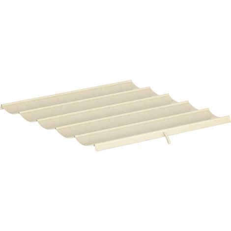 Ersatzdach Für Pergola 3 X 3 M, Versenkbar, Mit Wasserablauföffnungen, Wetterbeständig, Aus Polyester, Cremeweiß