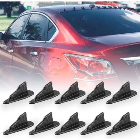 10 Stk./set Diffusor Heckspoiler Kit Dachspoiler Kompatibel Luftwirbelgenerator Kohlefaser-muster