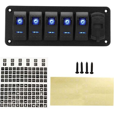 Wohnmobil, Boot, Yacht Kombi-panel, 5+1 Schalttafel